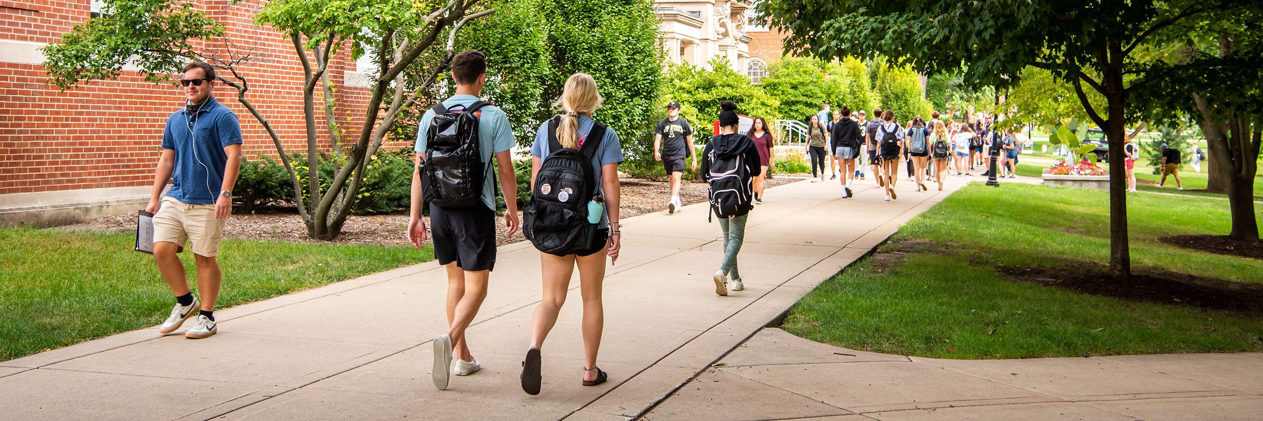 Students walking on the ISU Quad.